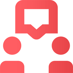 meeting Icon showing two people talking