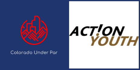 Colorado Under Par and Action Youth logos side by side